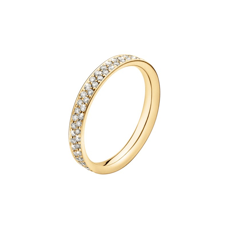 Magic Band Ring - Yellow Gold/Pavé Diamond