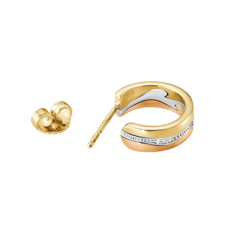 Fusion Diamond Earhoops - Gold
