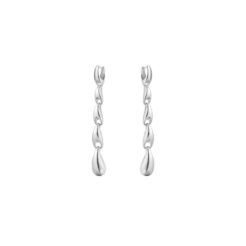 Reflect Long Link Earrings - Silver - 20001089