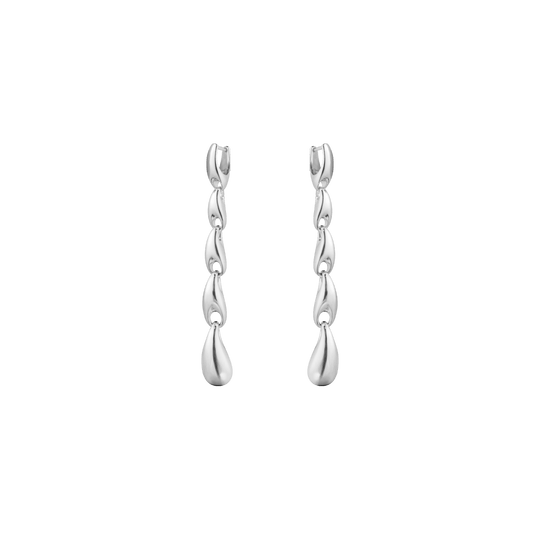 Reflect Long Link Earrings - Silver - 20001089
