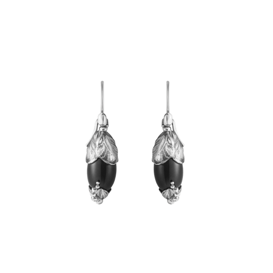 2024 Black Onyx Heritage Earrings - Silver - 20001395