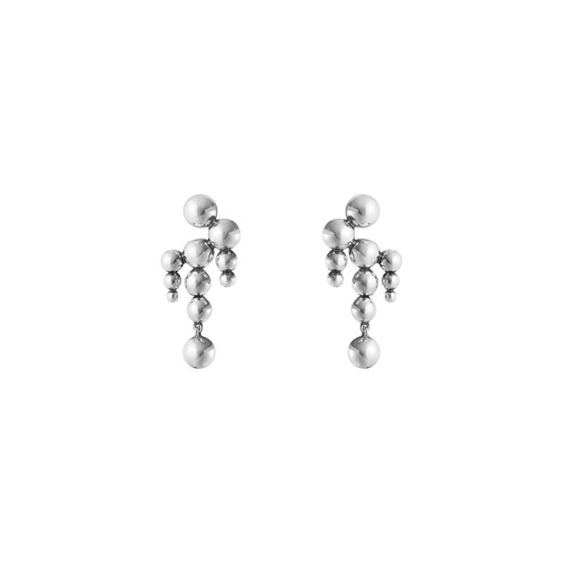 Moonlight Grapes Small Chandelier Earrings - Silver - 20001411