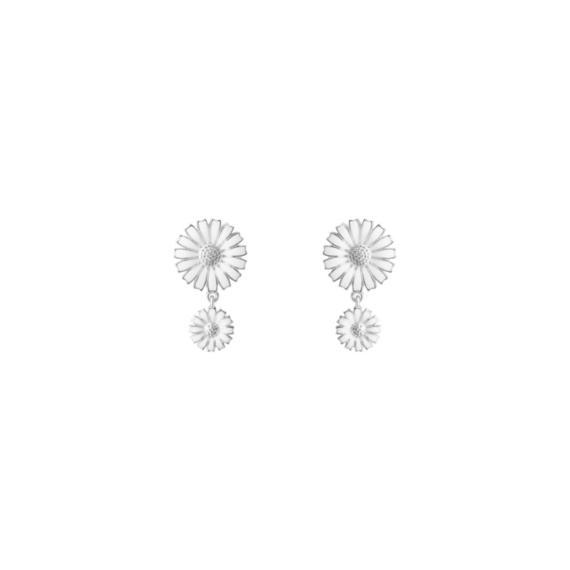 Daisy Double Earrings - Silver - 20001542