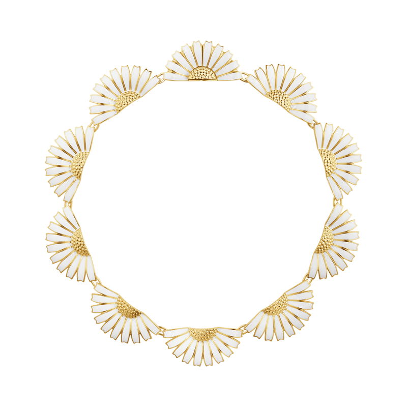 Daisy Half Flower Necklace - Silver - 2000155400ML