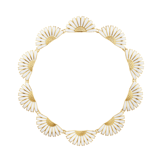 Daisy Half Flower Necklace - Silver - 2000155400ML