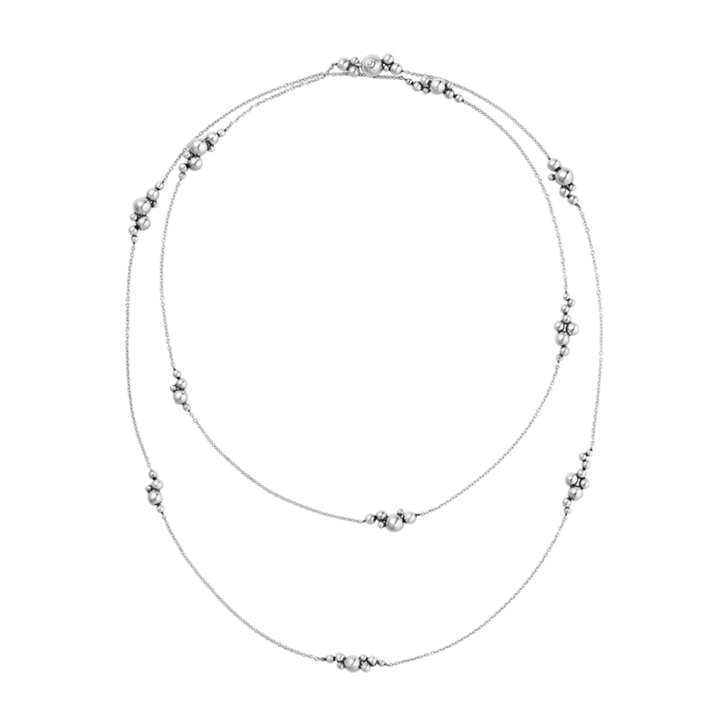 Moonlight Grapes Sautoir Necklace - Silver - 20001598