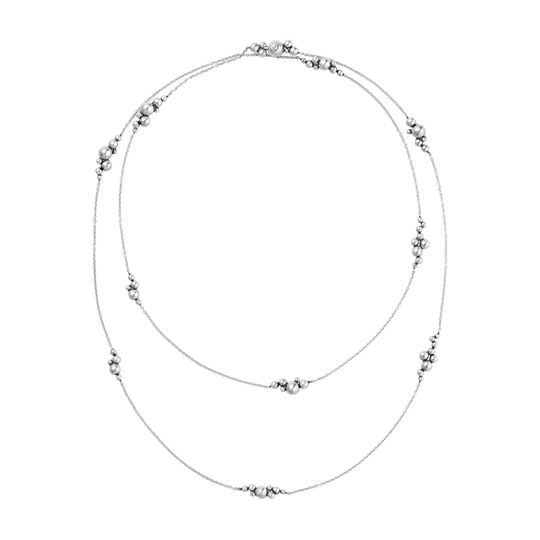 Moonlight Grapes Sautoir Necklace - Silver - 20001598