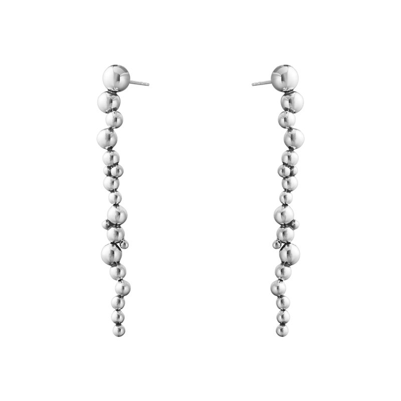 Moonlight Grapes Long Earrings - Silver - 20001632
