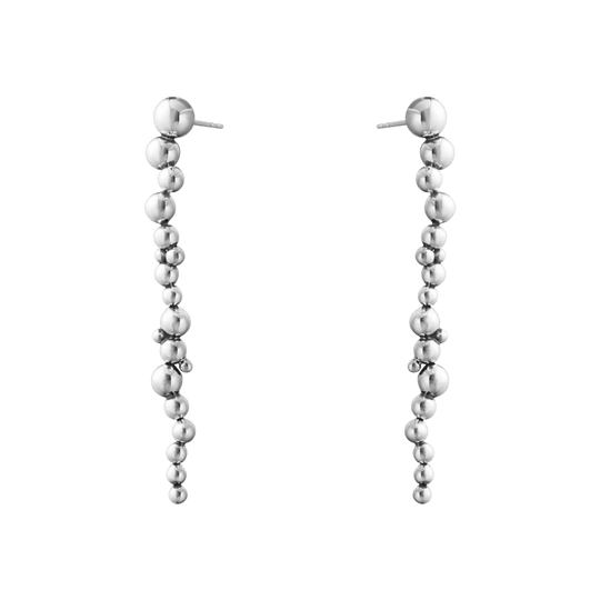 Moonlight Grapes Long Earrings - Silver - 20001632