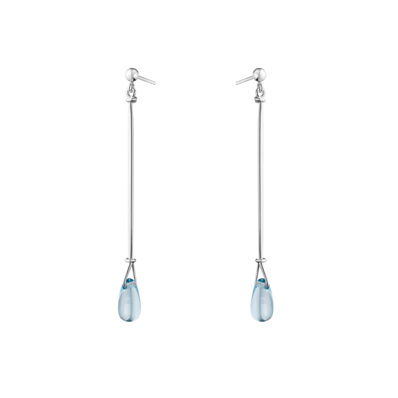 Vivianna Torun Long Earrings, Blue Topaz - Silver - 20001654