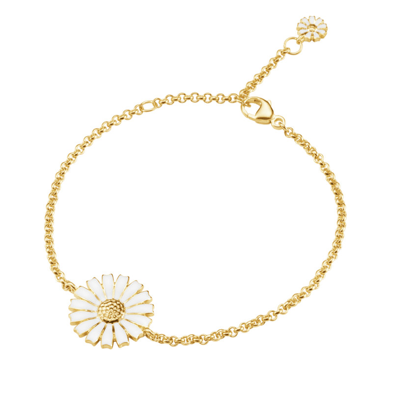 Daisy Bracelet, 15mm - Gold/White - 20001669