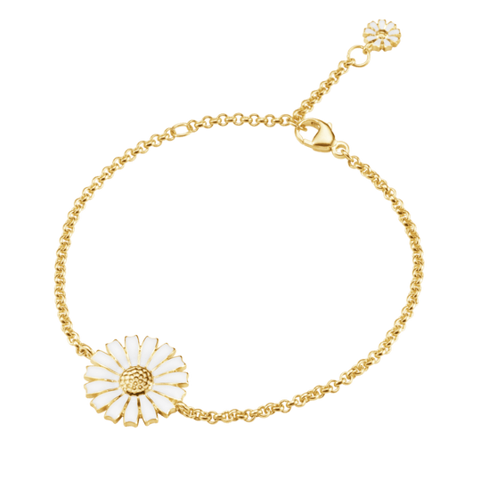 Daisy Bracelet, 15mm - Gold/White - 20001669