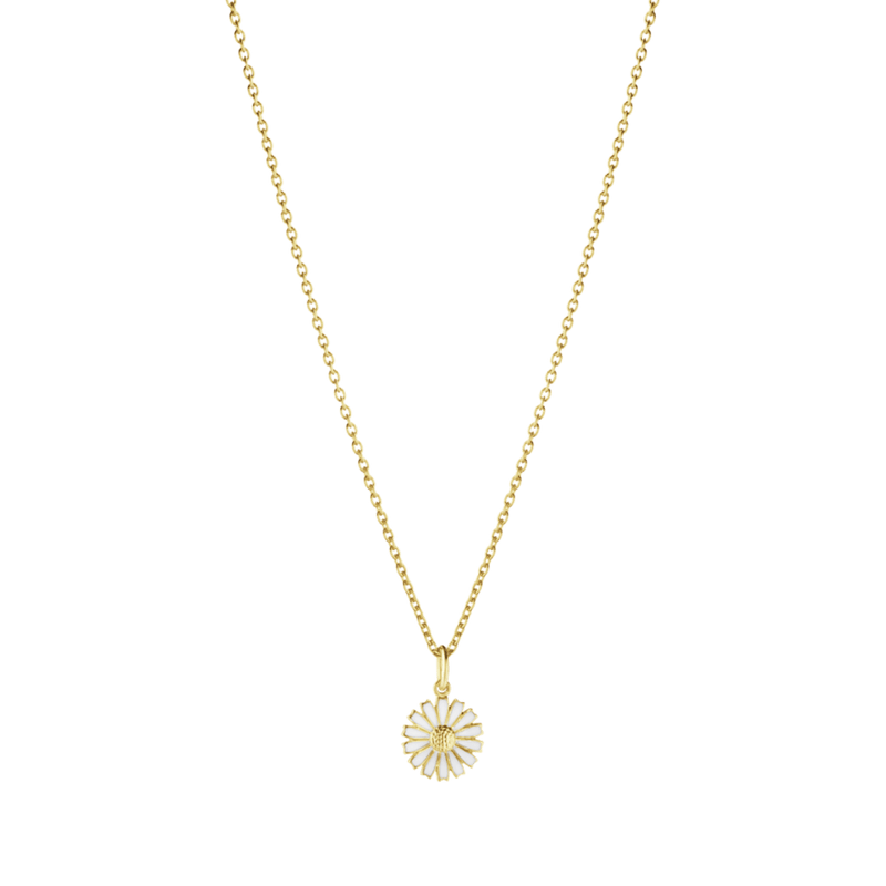 Daisy Pendant, 11mm - Gold/White - 20001717