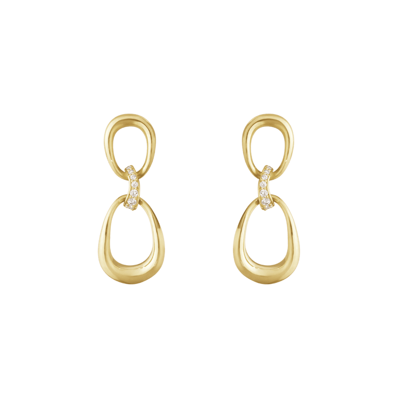 Offspring Earrings With Diamonds - 18ct Yellow Gold - 20001752
