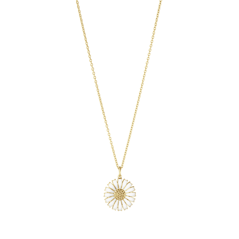 Daisy Pendant, 18mm - Gold/White - 20001774