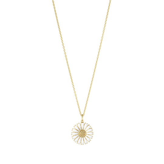 Daisy Pendant, 18mm - Gold/White - 20001774