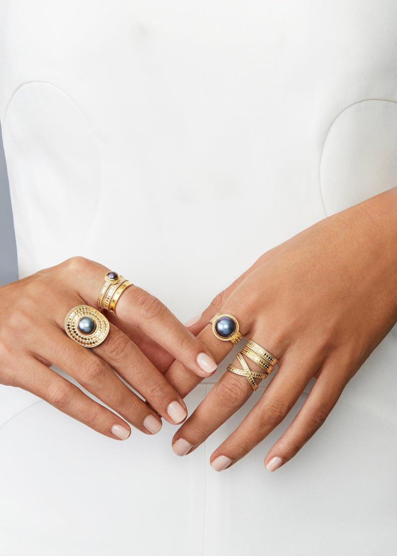 Blue Pearl Ring - Silver - 2049RSBP