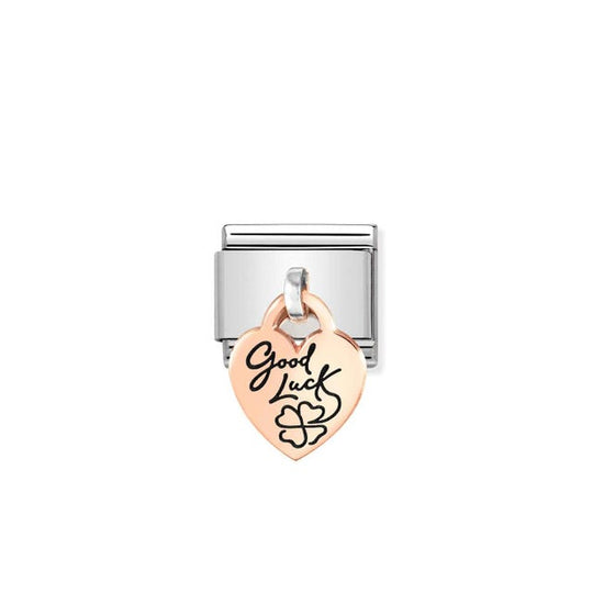 Classic Good Luck Pendant Link - Rose Gold - 431803/07