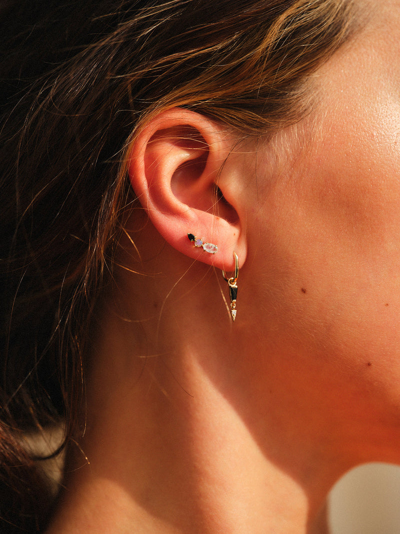 Midi Oval Clicker Hoop - 9ct White Gold - OV-MED-WG