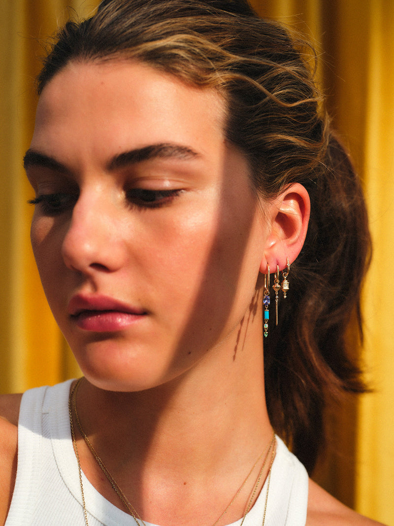 Midi Oval Clicker Hoop - 9ct White Gold - OV-MED-WG