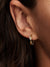 Organically Shaped Two-tone Open Hoop Earrings - 14ct Gold Plated - 263880C00