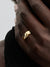 Rippled Wide Band Ring - 14ct Gold Plated - 163886C00