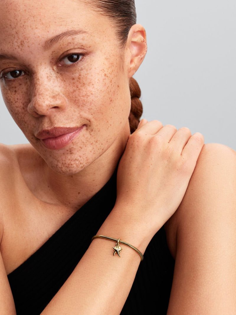 Starfish Double Dangle Charm - 14ct Gold Plated - 763892C01