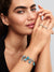 Turquoise-coloured Fishbone Dangle Charm - Sterling Silver - 793894C01