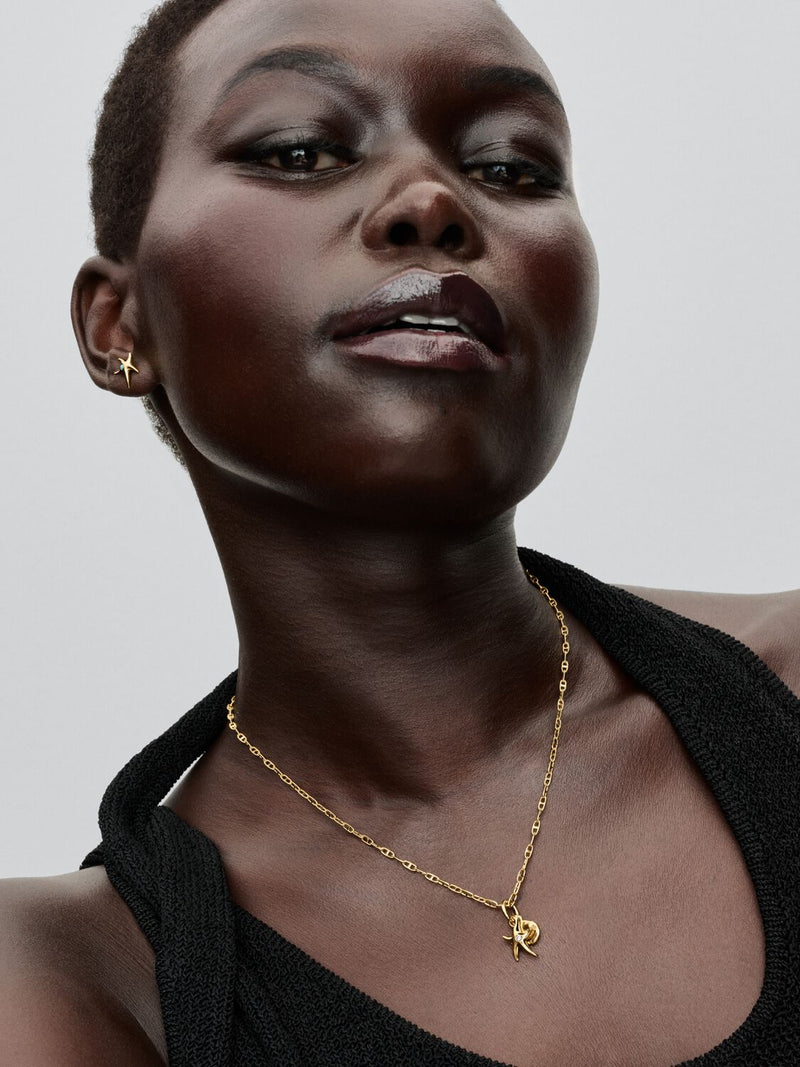 Starfish Double Dangle Charm - 14ct Gold Plated - 763892C01