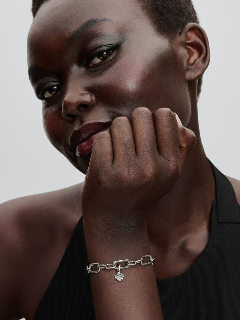 Sparkling Shell Mini Dangle Charm - Sterling Silver - 793855C01