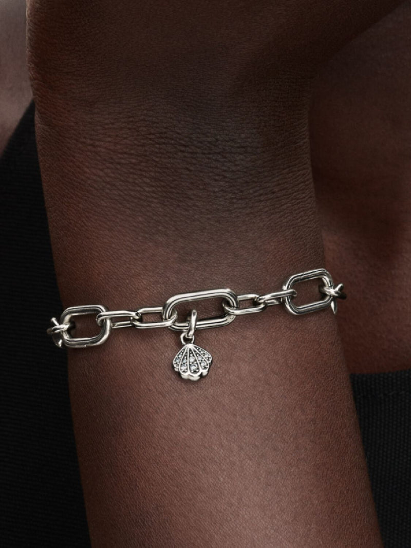 Sparkling Shell Mini Dangle Charm - Sterling Silver - 793855C01