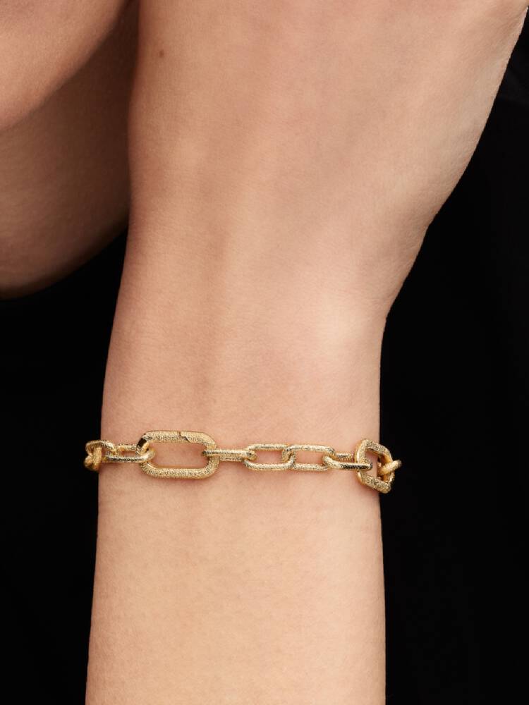 Textured Small Link Chain Bracelet - 14ct Gold Plated - 563829C00