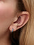 Blue Huggie Earrings - Sterling Silver - 293849C01