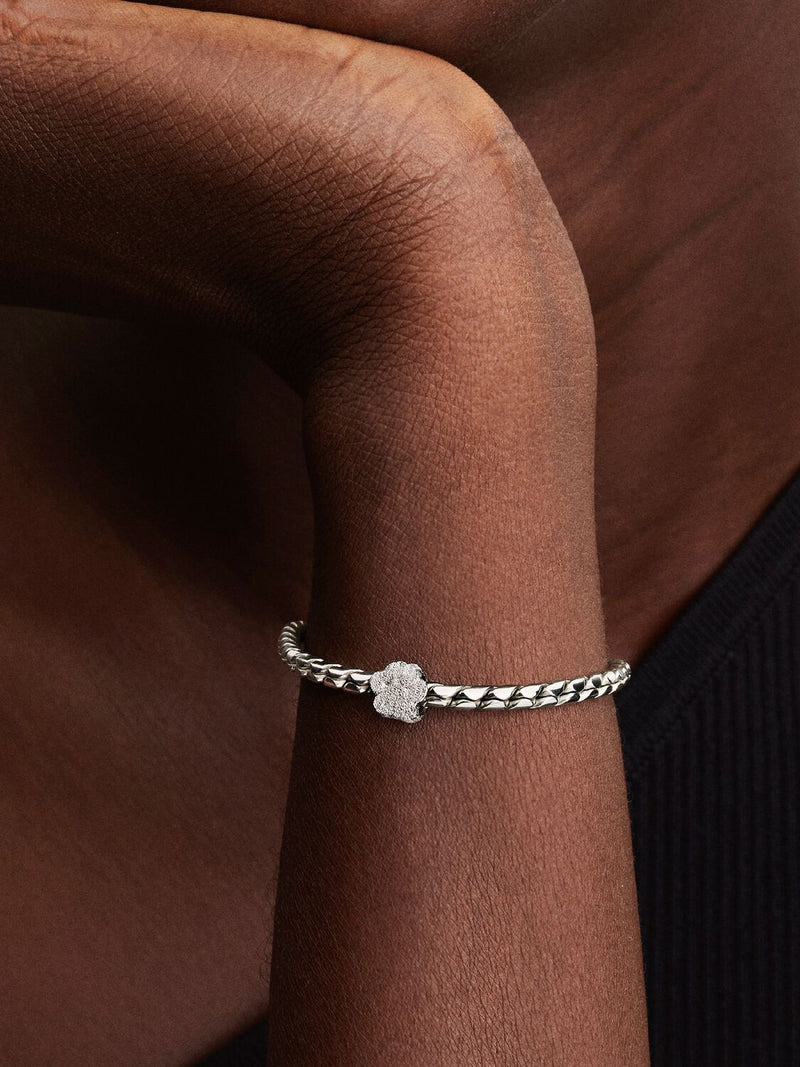 Textured Paw Mini Charm - Sterling Silver - 794043C00