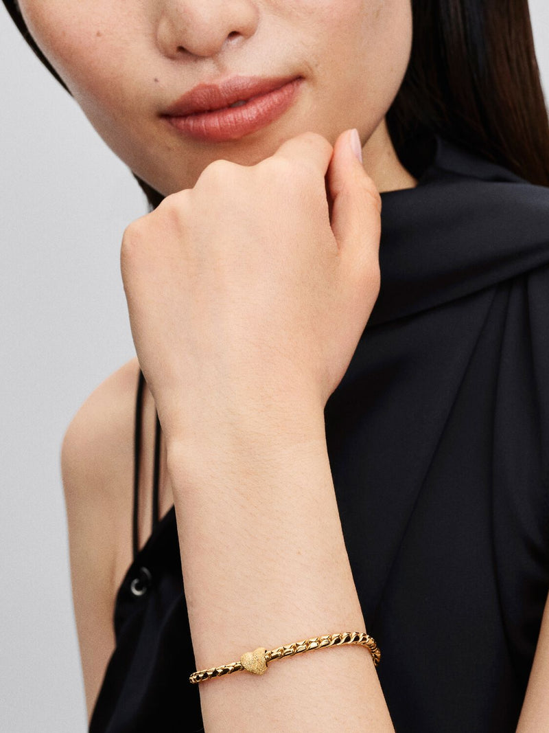 Textured Heart Mini Charm - 14ct Gold Plated - 764000C00