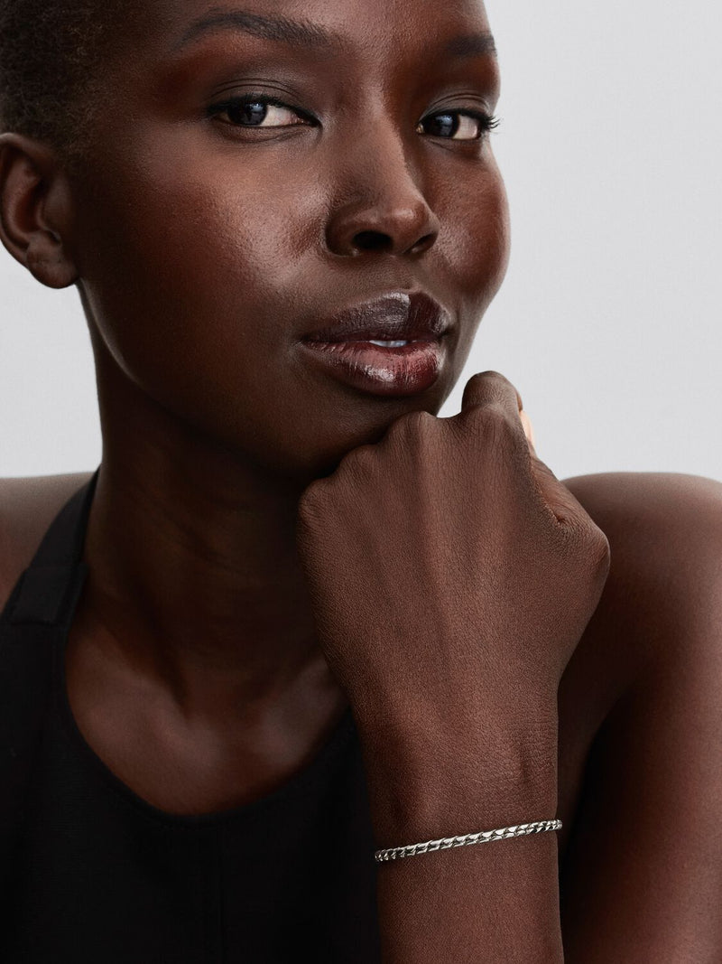 Round Clasp Wing Chain Bracelet - Sterling Silver - 594028C00