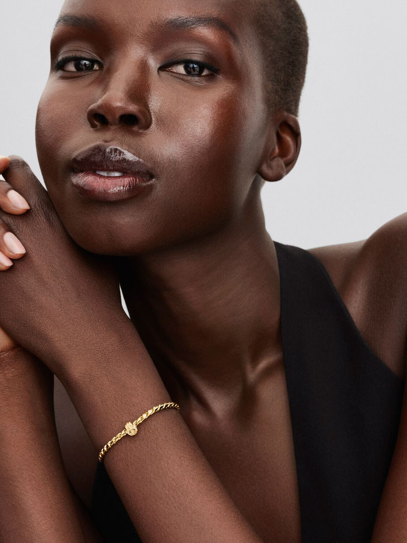 Textured Hamsa Hand Mini Charm - 14ct Gold Plated - 764042C00