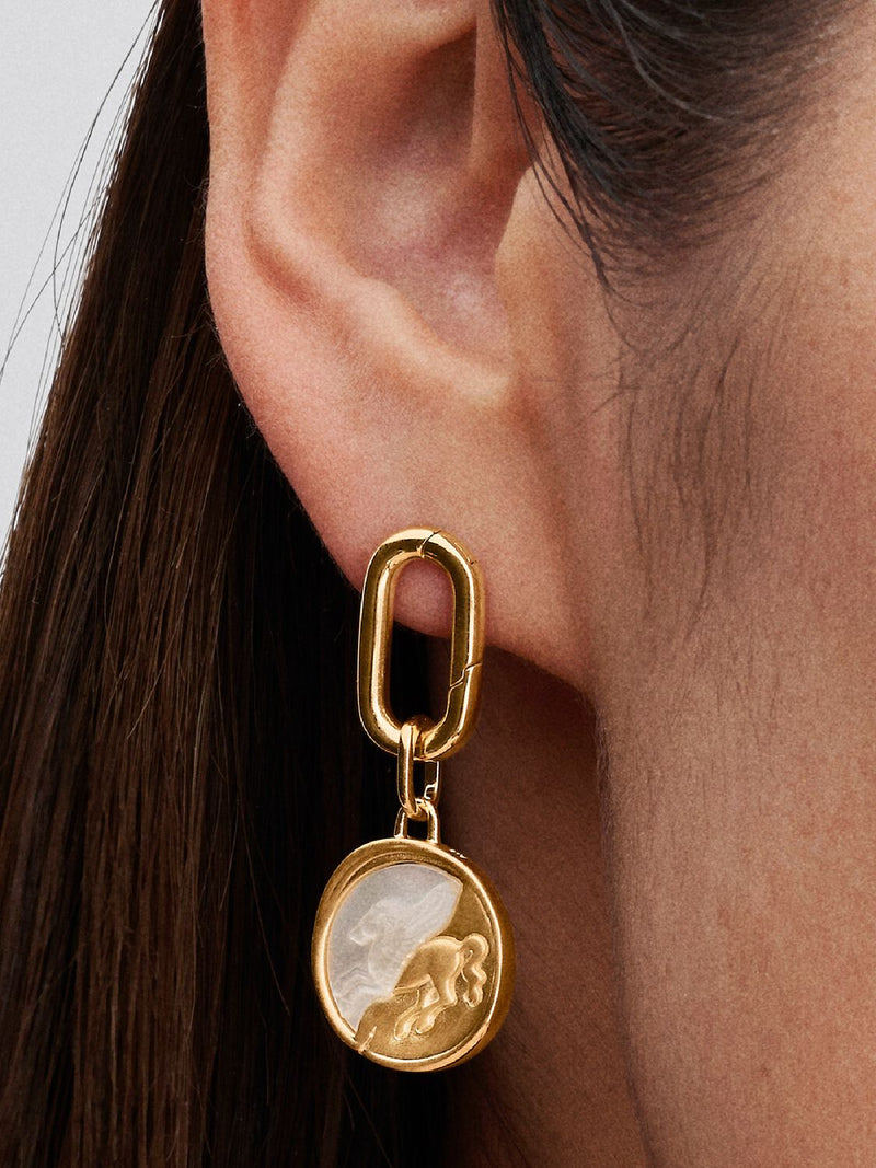 Pegasus Medallion with Mother of Pearl - 14ct Gold Plated - 764090C01