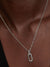 Openable Link Pendant Necklace with CZ - Silver - 394086C01