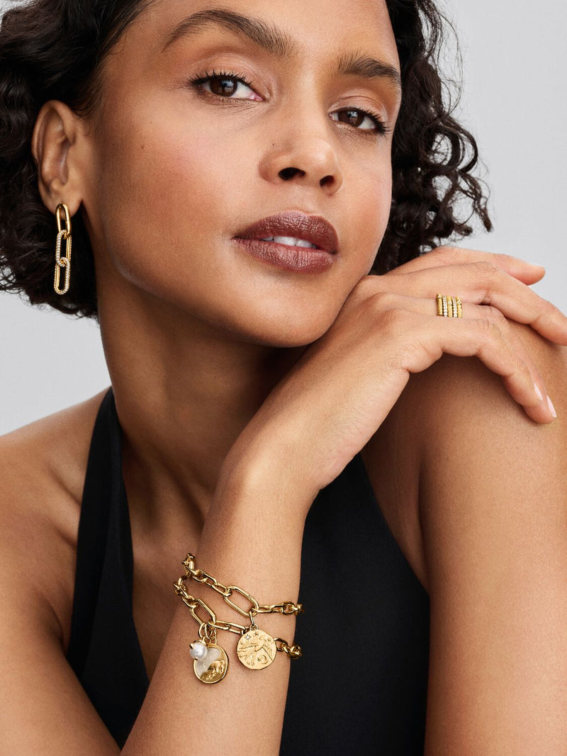 Pegasus Medallion with Mother of Pearl - 14ct Gold Plated - 764090C01