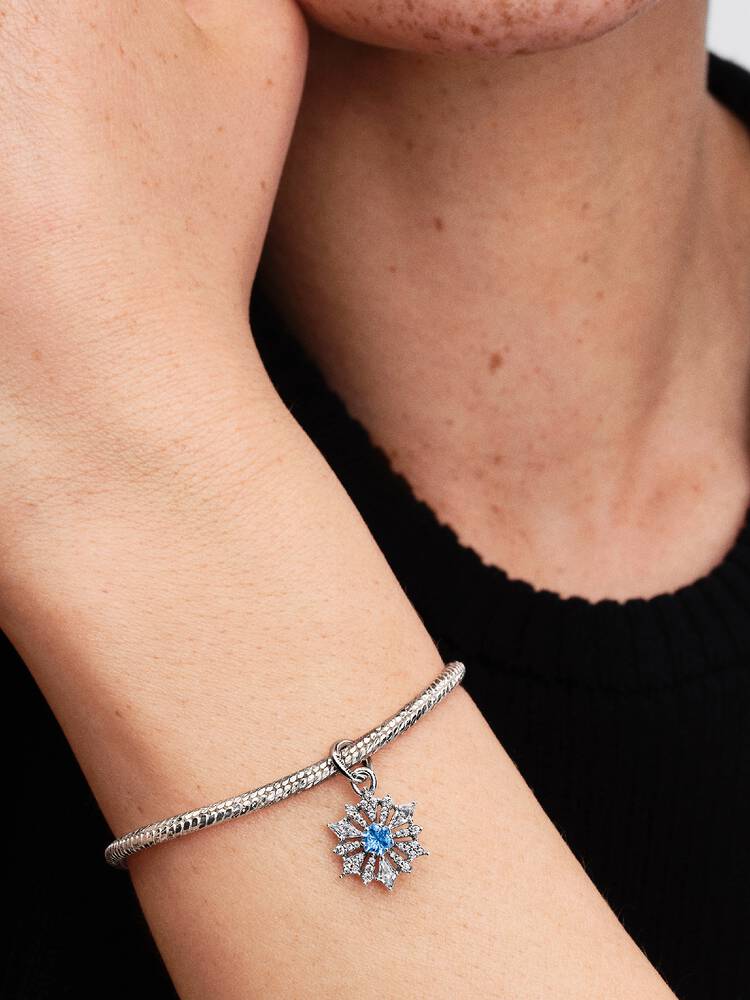 Disney Frozen Queen Elsa Snowflake Dangle Charm - Sterling Silver - 794209C01