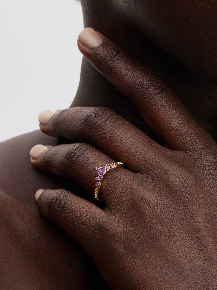 Disney Frozen Queen Anna Tiara Ring - 14ct Gold Plating - 164135C01