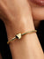 Heart Clasp Faceted Snake Chain Bracelet - 14ct Gold Plating - 564236C00