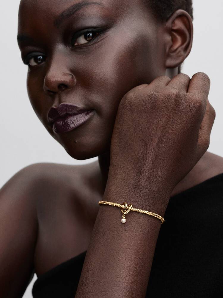 Wrapped Heart Charm - 14ct Gold Plating - 764138C01