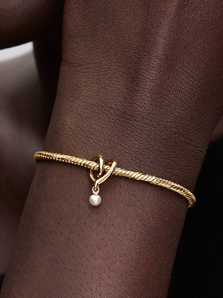 Wrapped Heart Charm - 14ct Gold Plating - 764138C01