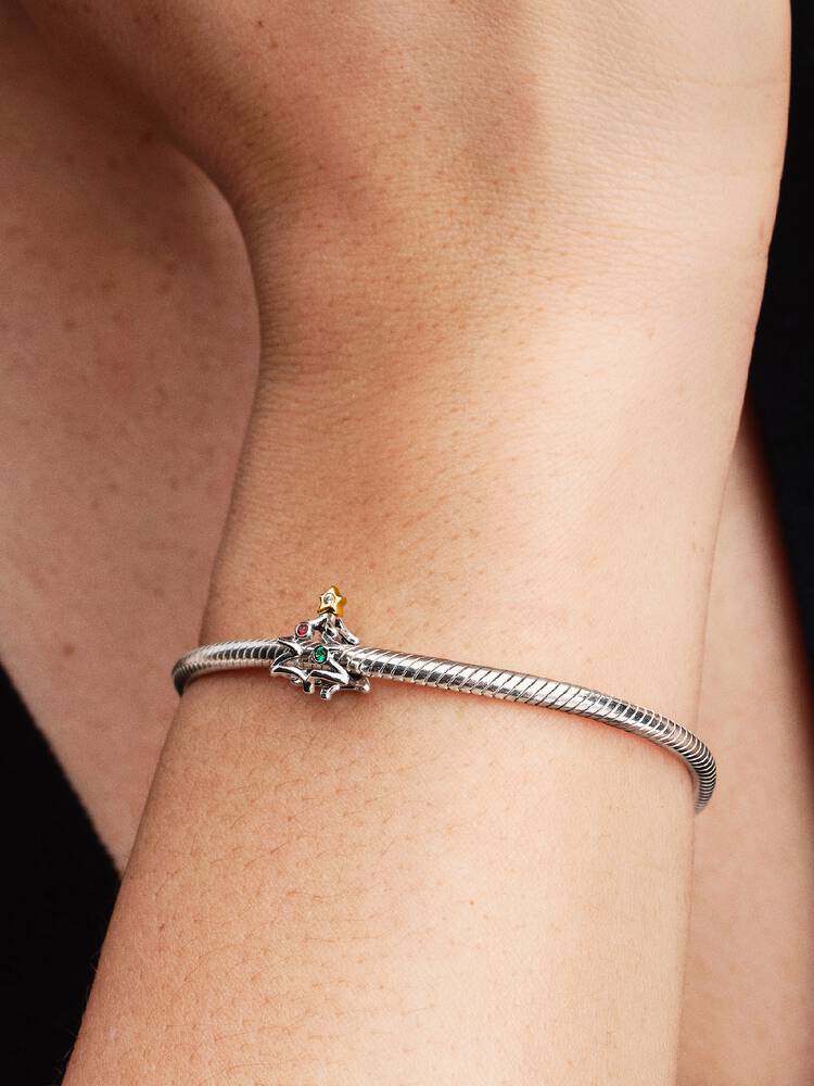 Christmas Tree Charm - Sterling Silver/14ct Gold Plating - 764248C01