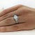 Platinum Amara Cushion Cut Diamond Trilogy Engagement Ring - 0.97ct
