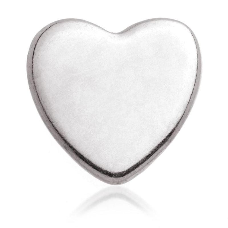 Internal Heart Earring Attachment - 14ct White Gold - TLQ107-14K-W