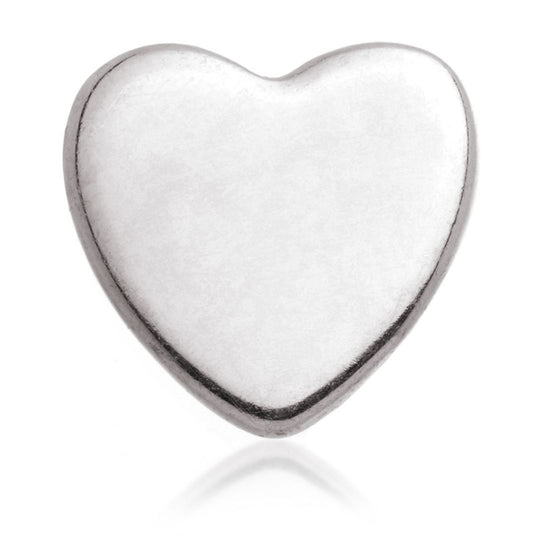 Internal Heart Earring Attachment - 14ct White Gold - TLQ107-14K-W