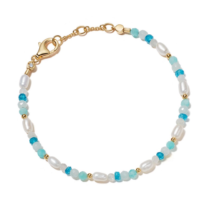 Biography Apatite Amazonite and Moonstone Bracelet - Gold - 56150YBEB